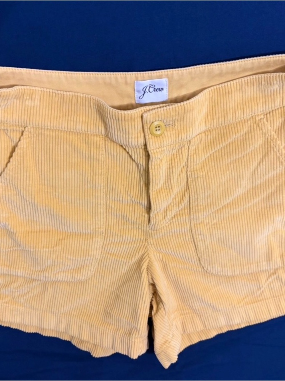 J. Crew Vintage Buttery Yellow wide wale Corduroy Women's Shorts Size 4